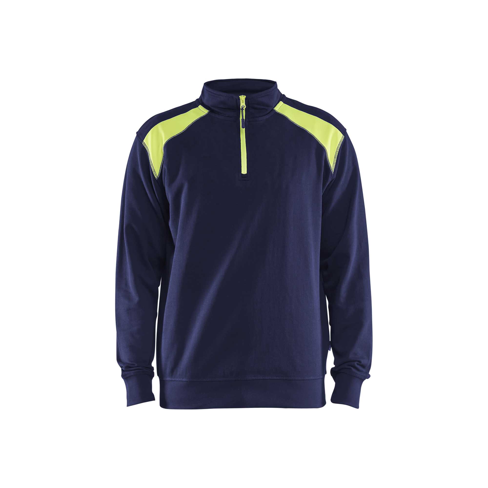 BLAKLADER 33531158 Half Zip 2 Tone Sweatshirt Work Sweatshirt MEN - 100% Cotton